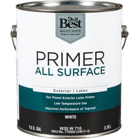 All-Source White All Surface Exterior Primer, 1 Gal. W35W00716-16